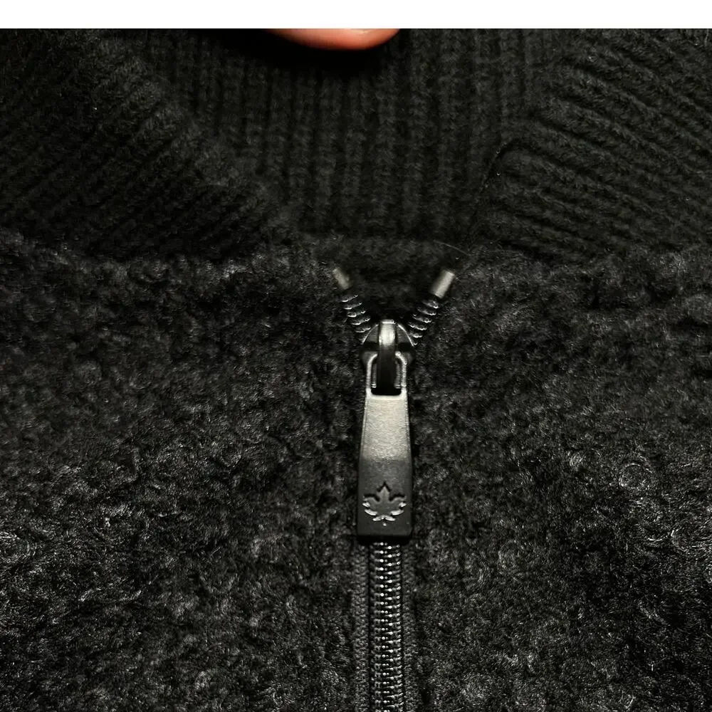 Canada Weathergear Zip Front Knit Cape Poncho Sweater Textured, One Size - Picture 9 of 11